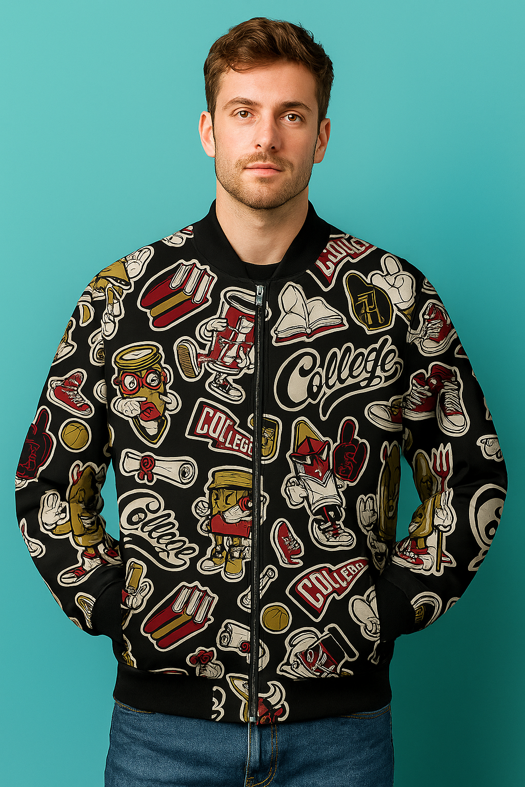 Campus Cartoon Varsity Bomber